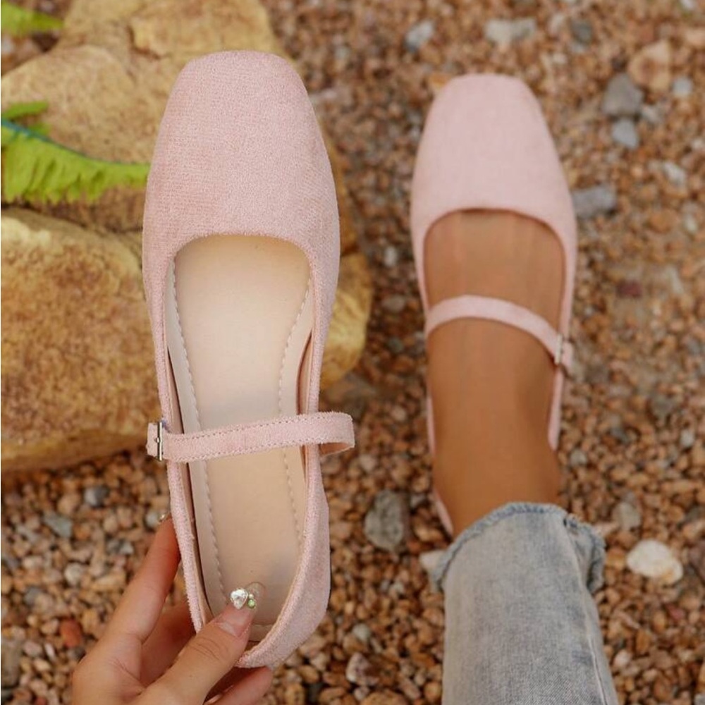 French Retro Flat Sandals, One-Strap Fairy Style Granny Shoes Toe Slip-On Flats